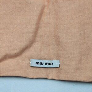 Miu Miu Large Light Peach Drawstring Dust Bag Pouch